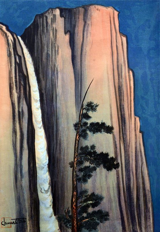 17 Evening Glow of Yosemite Fall - Chiura Obata 1930 Whitney Museum Of American Art New York City